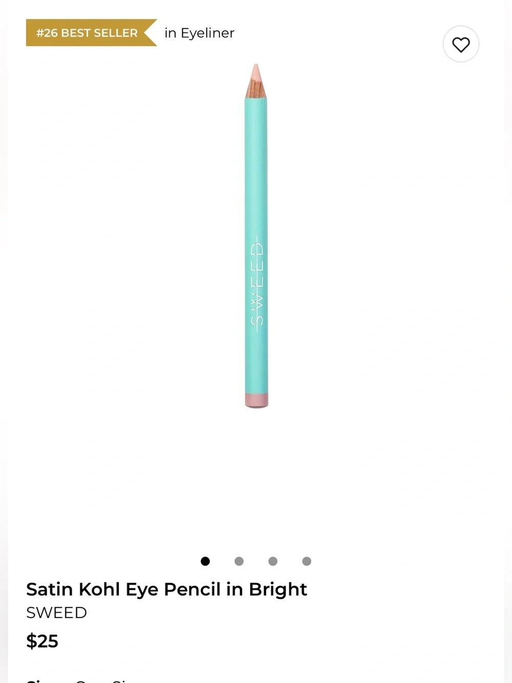 Sweed satin kohl eye pencil in bright